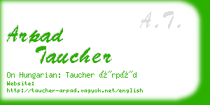 arpad taucher business card